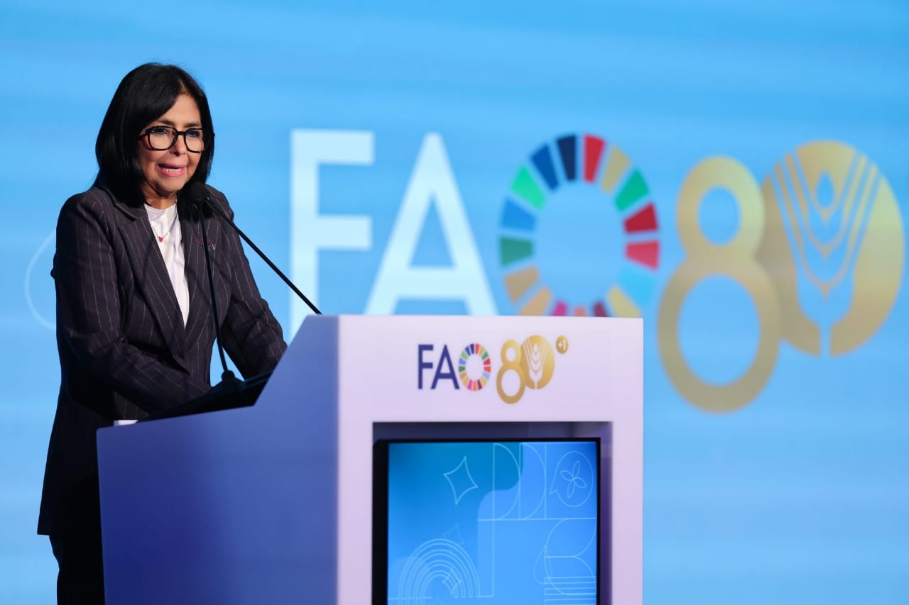 Presidenta Rodríguez activa el «Plan Venezuela Alimenta» desde la sede de la FAO